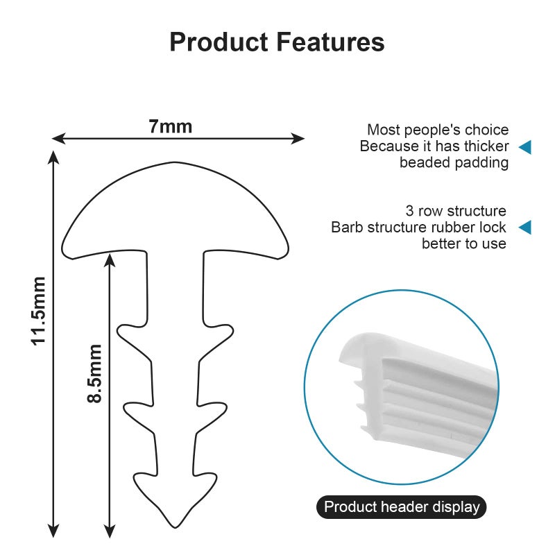 SuperDi Plastic 120ft Roll QP1562 Swimming Pool Liner Lock - Image 1